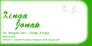 kinga jonap business card
