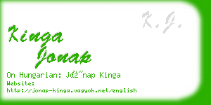 kinga jonap business card